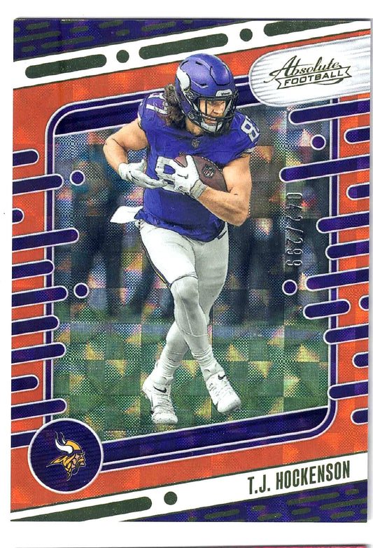 2024 Panini Absolute T.J. HOCKENSON #72 [Orange Mosaic] /299 Minnesota Vikings