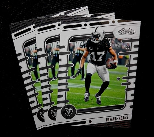 2024 Panini Absolute #55 Davante Adams, Las Vegas Raiders Base Card (3x Bundle)