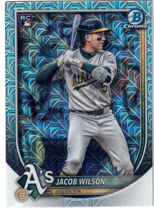 2025 Bowman MLB Chrome JACOB WILSON #1 Mega Box [Mojo Refractor]Oakland A's (RC)
