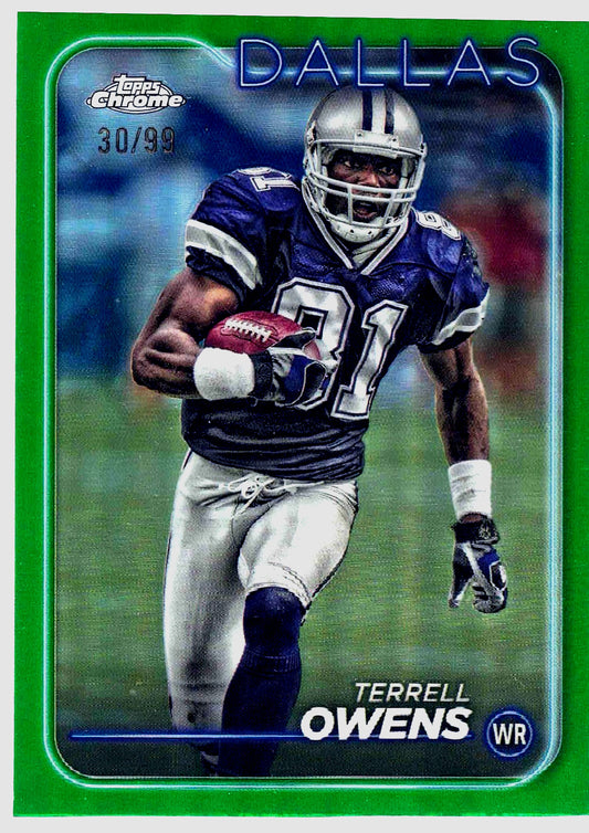 2024 Topps Chrome Football TERRELL OWENS #54 [Green Refractor] Dallas Cowboys