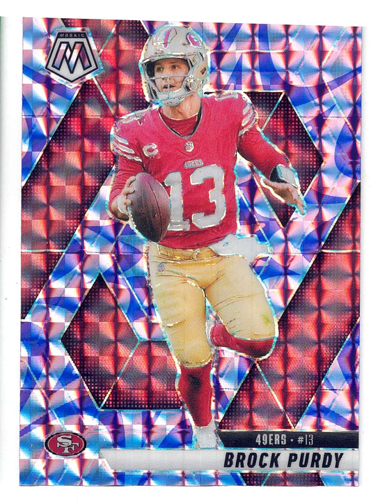 2025 Panini NFL Mosaic BROCK PURDY #221 [Reactive Purple Mosaic] SF 49ers