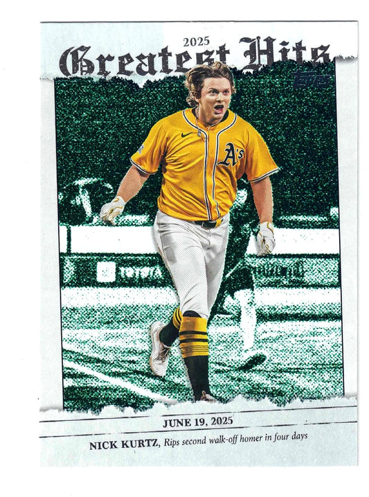 2026 Topps Series 1 NICK KURTZ #GH-23 [2025 Greatest Hits] Oakland Athletics