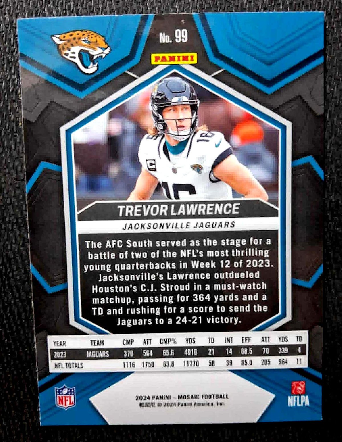 2024 Panini  NFL Mosaic TREVOR LAWRENCE #99 [Silver Base] Jacksonville Jags