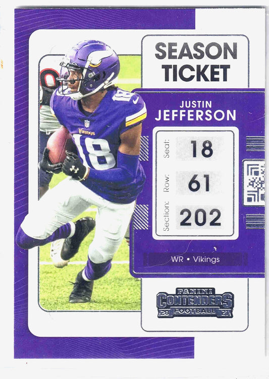 2021 Panini NFL Contenders JUSTIN JEFFERSON #63 [Season Ticket]Minnesota Vikings