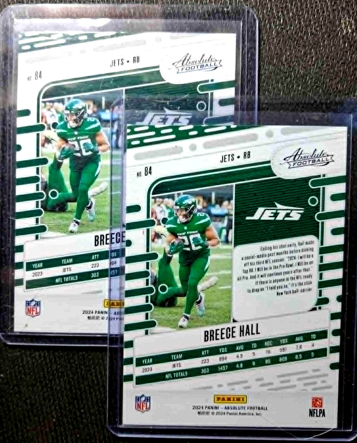 2024 Panini Absolute #84 Breece Hall(RB), New York Jets Base Set BULK BUY 2 pack