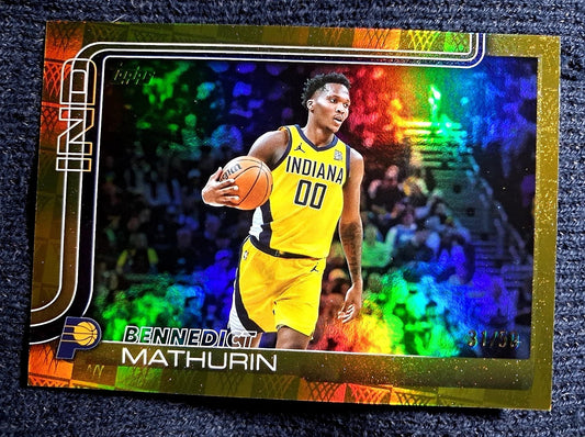 2025 Topps Basketball BENNEDICT MATHURIN #48 [Season Tipoff Gold Foil SP]  /50