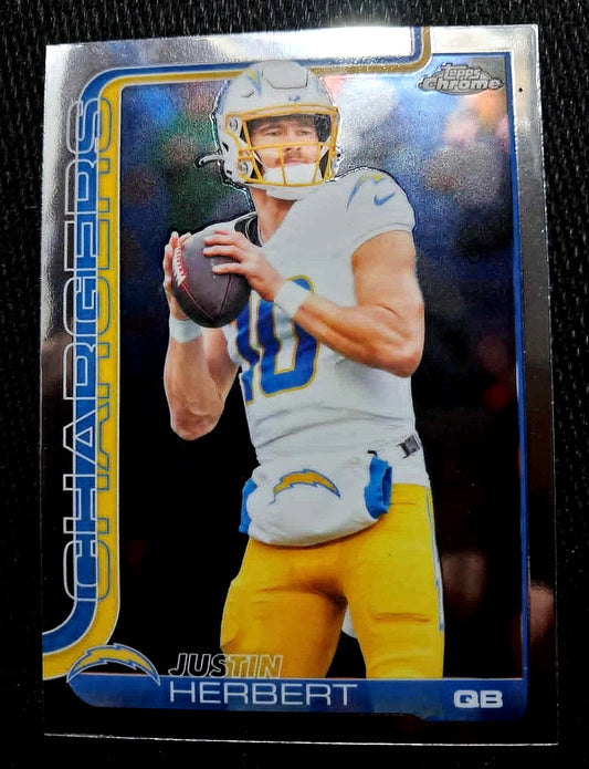 2025 Topps Chrome Football JUSTIN HERBERT #158 [Base Set] Los Angeles Chargers
