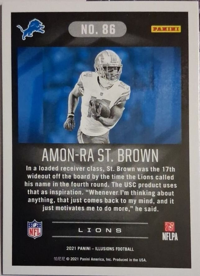 Panini 2021 Illusions Football AMON-RA ST. BROWN #86 [Rookie] /499 Lions