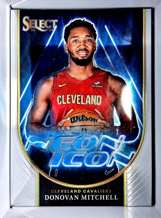 2023-24 Panini Select Donovan Mitchell Cleveland Cavaliers Neon Icon #19