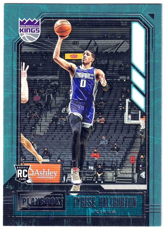 2020-21 Panini Chronicle Playbook TYRESE HALIBURTON #188 Rookie Sacramento Kings