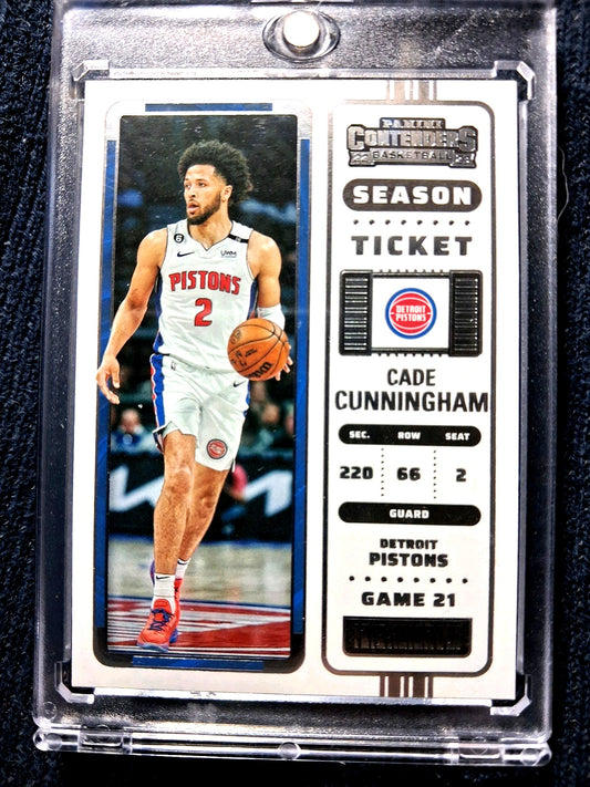 2022-23 Panini Basketball Contenders #44 Cade Cunningham 'Season Ticket' Base