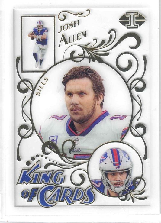 2021 Panini Illusions NFL JOSH ALLEN King of Cards #KC-8 [Base]  Buffalo Bills