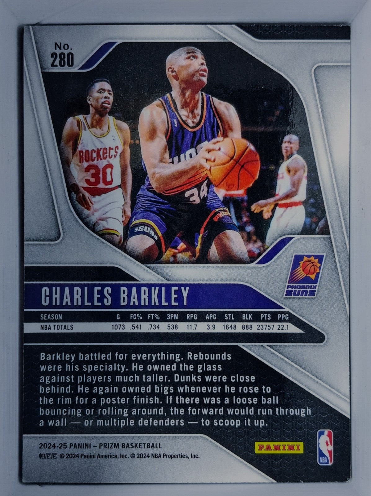 2024-25 Panini Prizm NBA Basketball Charles Barkley 'Legends' Silver Prizm #280