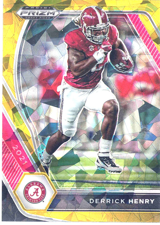 2021 PaninI NFL Prizm DERRICK HENRY #81 Draft Pick [Gold Ice Prizm] Alabama Tide