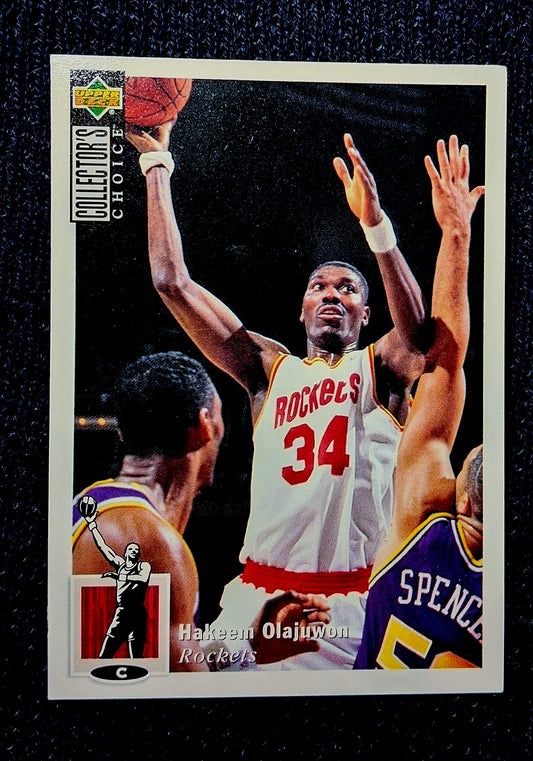 1994-95 Upper Deck Collector's Choice #34 Hakeem Olajuwon-(HOF)Houston Rockets