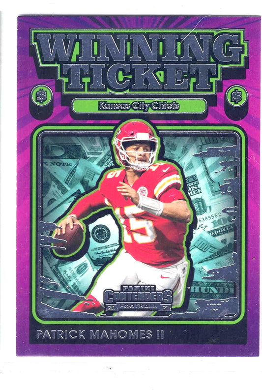 2021 Panini NFL Contenders PATRICK MAHOMES II WT-PMA Silver Winning Ticket Chief