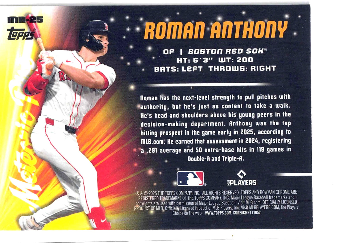 2025 Bowman MLB Chrome ROMAN ANTHONY #MR-25[Meteoric Rise Mojo Refractor] (RC)