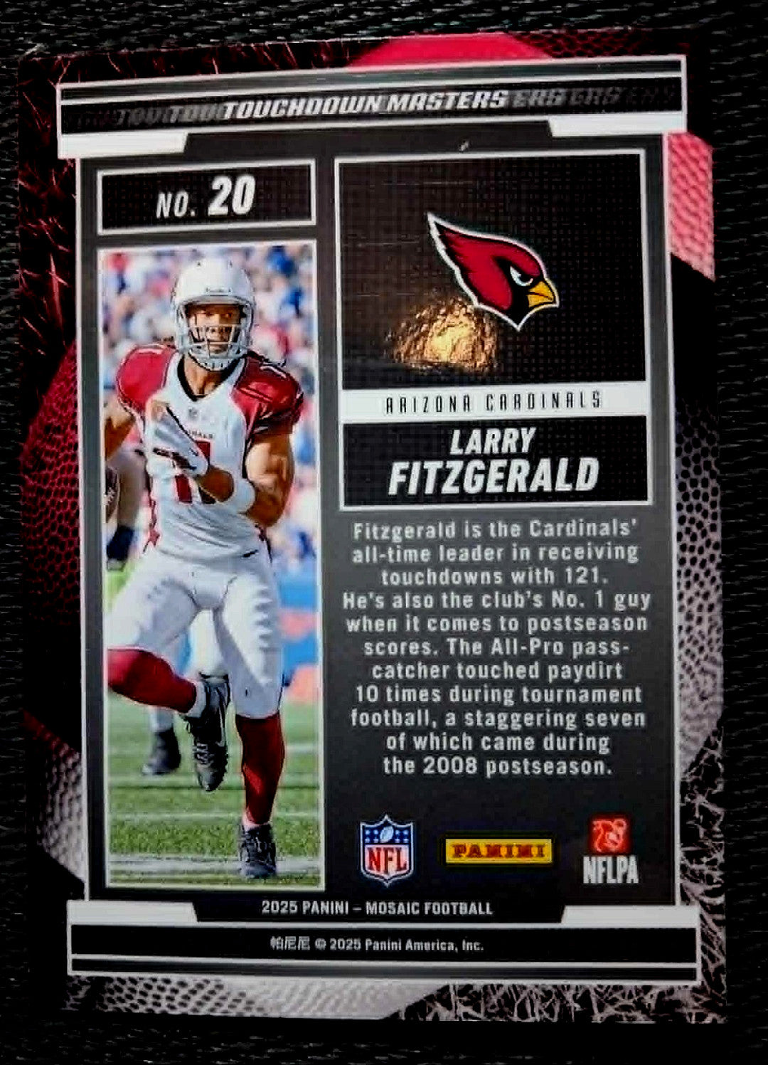 2025 Panini Mosaic NFL LARRY FITZGERALD #20 [Touchdown Masters] Arizona Cardinal
