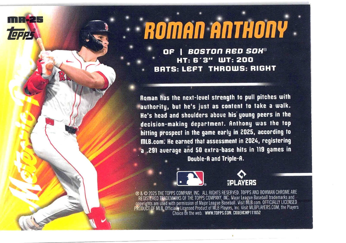 2025 Bowman MLB Chrome ROMAN ANTHONY #MR-25[Meteoric Rise Mojo Refractor] (RC)