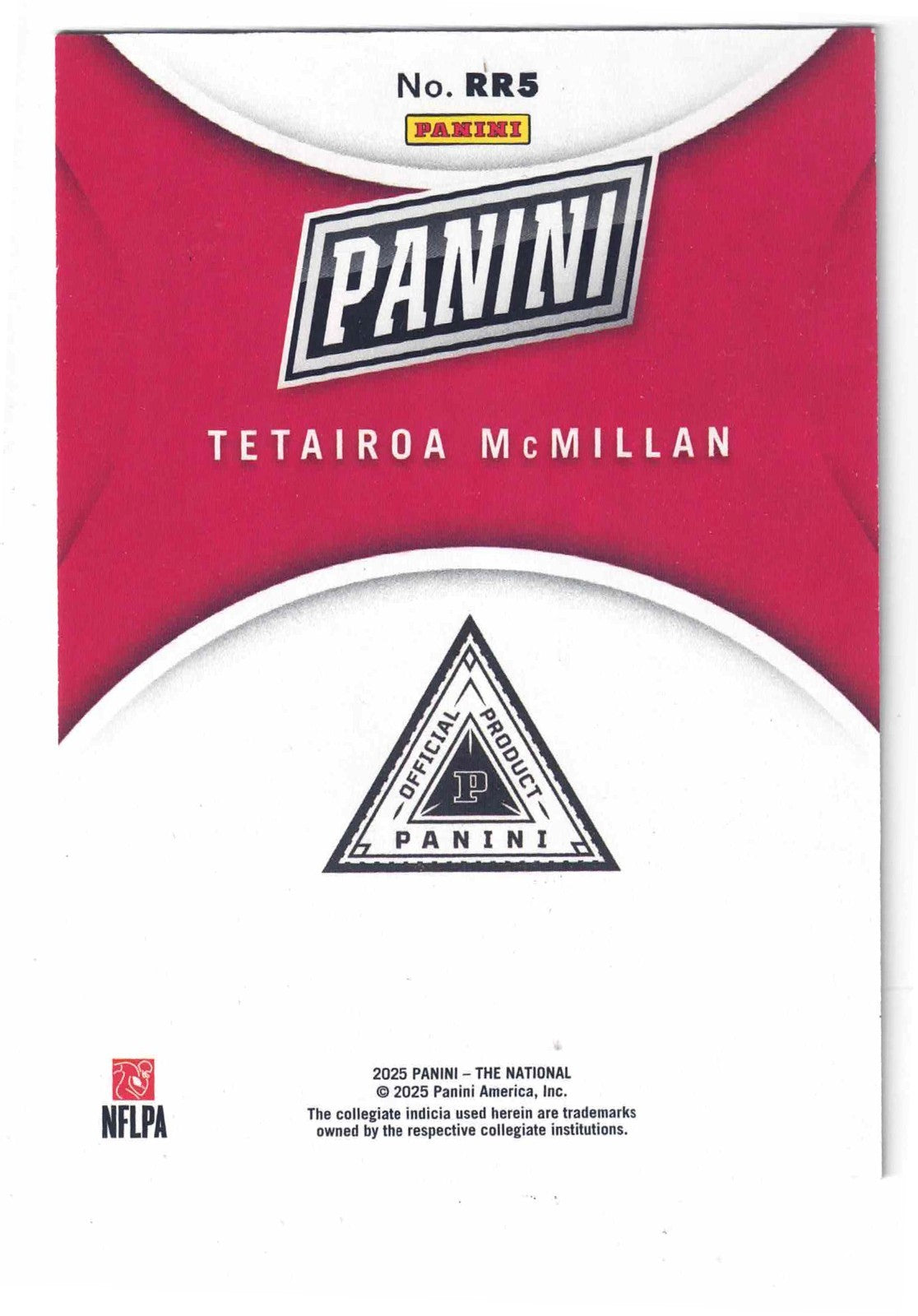 2025 Panini The National TETAIROA McMILLAN #RR5 [Silver Pack] Rated Rookie RC