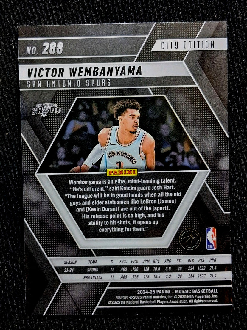 2024-25 Panini NBA Mosaic VICTOR WEMBANYAMA #288 [City Edition]San Antonio Spurs