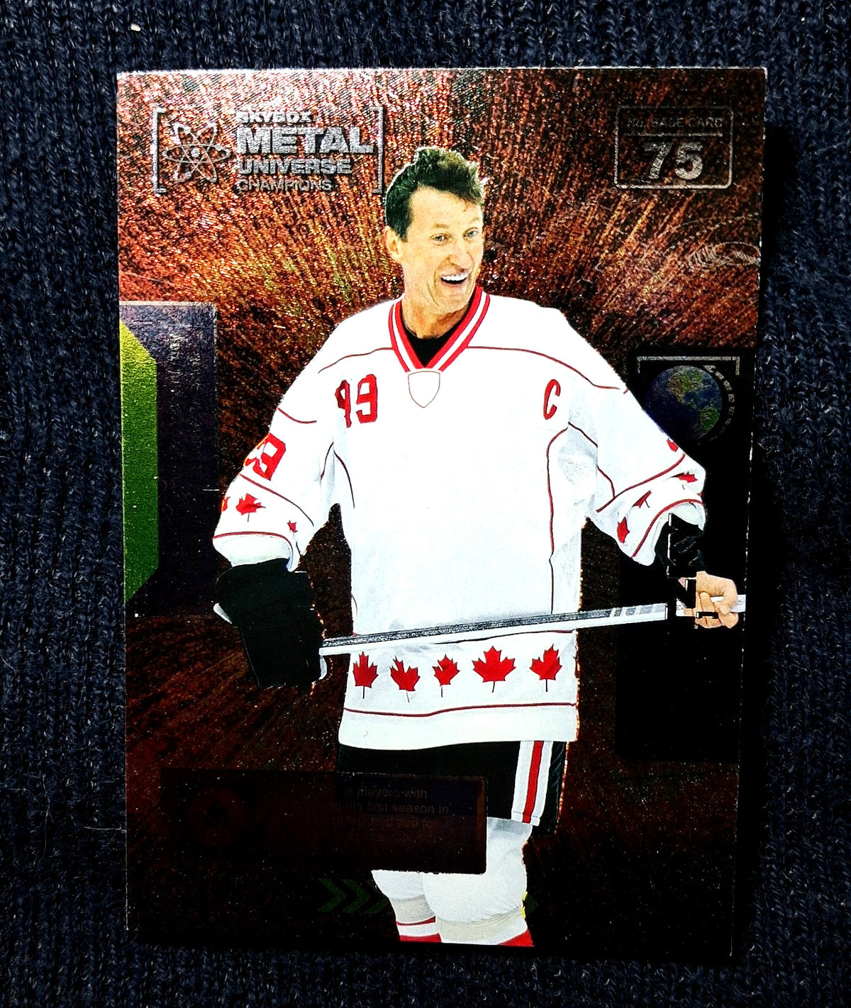 2021 NHL Skybox Metal Universe Wayne Gretzky #75 Champions Hockey Card