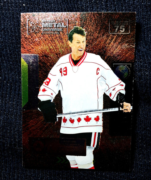 2021 NHL Skybox Metal Universe Wayne Gretzky #75 Champions Hockey Card