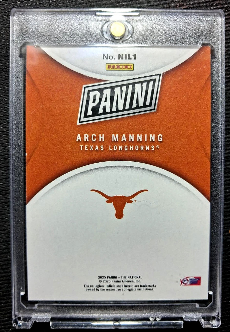 2025 Panini The National ARCH MANNING #NIL-1 [Rated Prospect] Texas Longhorns