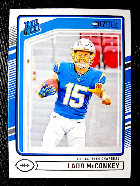 2024 Panini Donruss Football #328 LADD MCCONKEY Base Set (RC) Rated Rookie