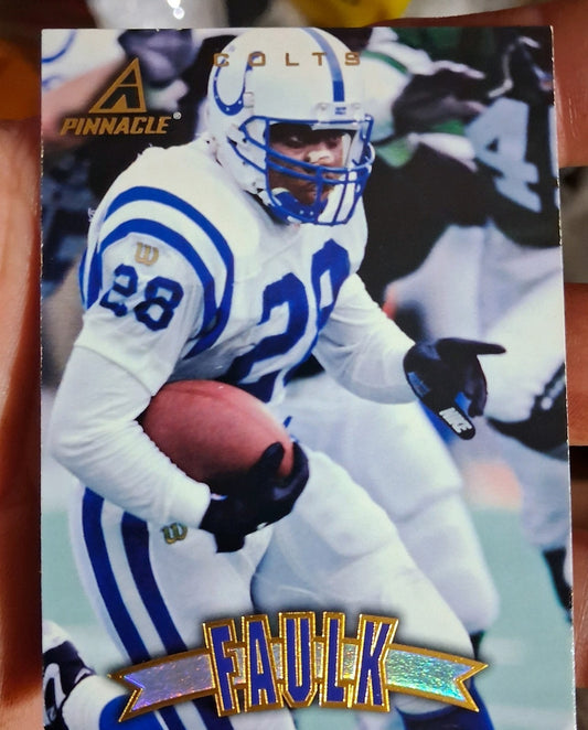 1997 Pinnacle NFL MARSHALL FAULK #132 Indlanapolis Colts