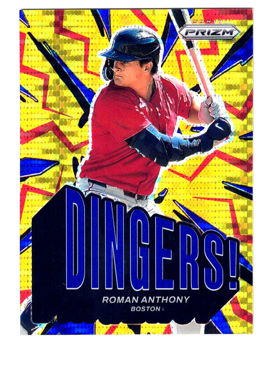 2025 Panini Prizm Baseball ROMAN ANTHONY #5 Dingers[Blue Pulsar] /75 Red Sox