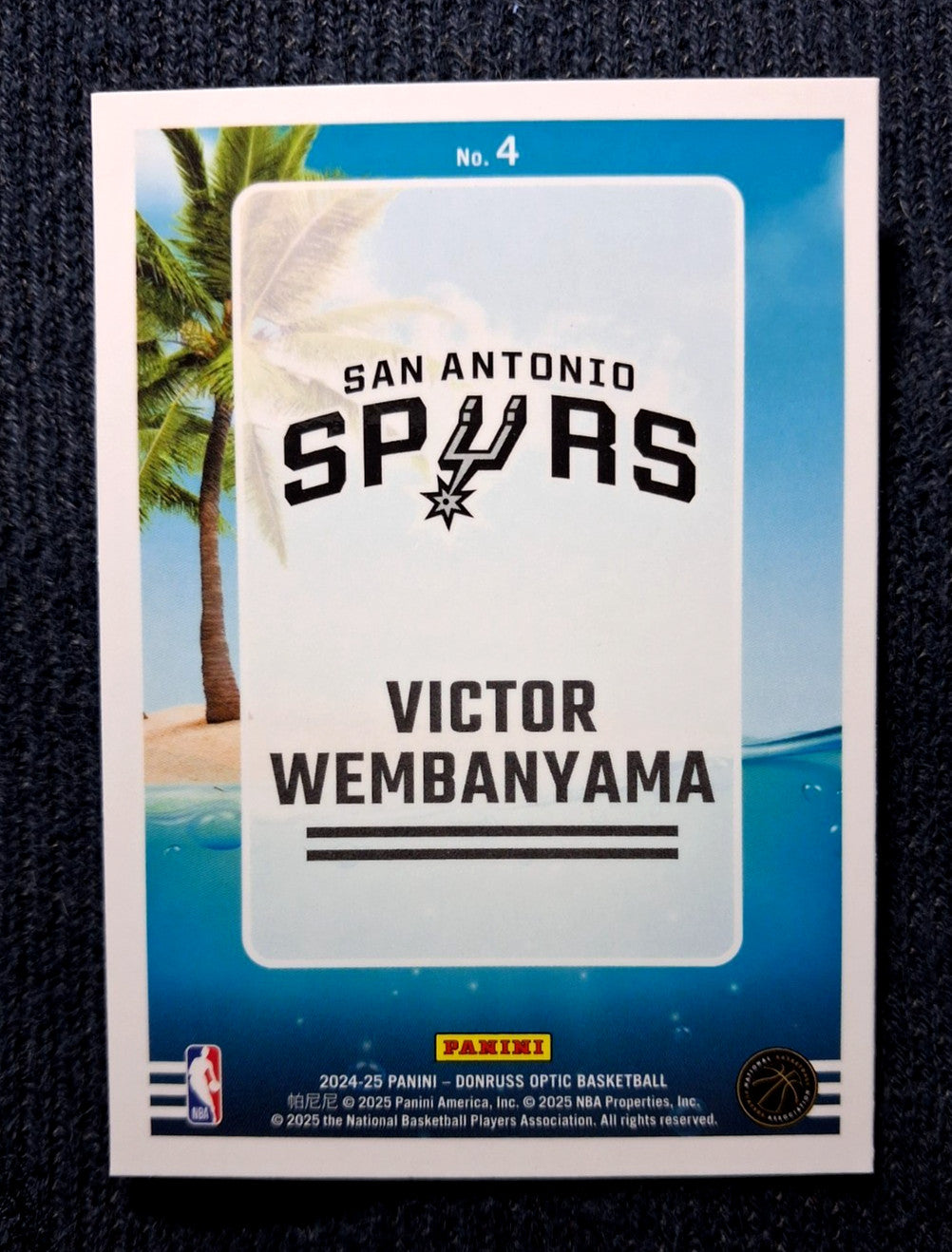 2024-25 Panini Donruss Optic 'Splash' Victor Wembanyama #4 NBA San Antonio Spurs