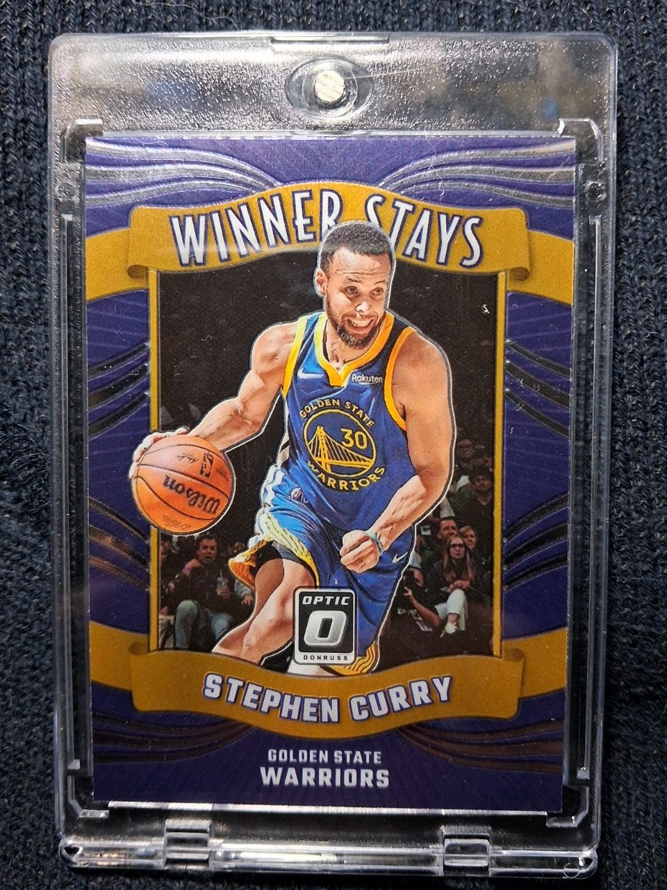 2023-24 Donruss Optic #16 Stephen Curry Winner Stays Golden State Warriors