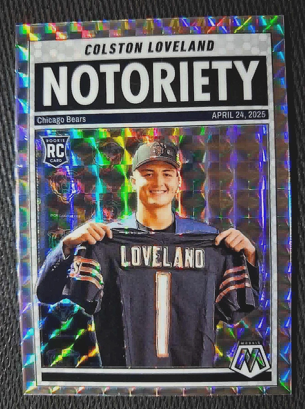 2025 Panini NFL Mosaic COLSTON LOVELAND #24 [Notoriety Refractor] Chicago Bears