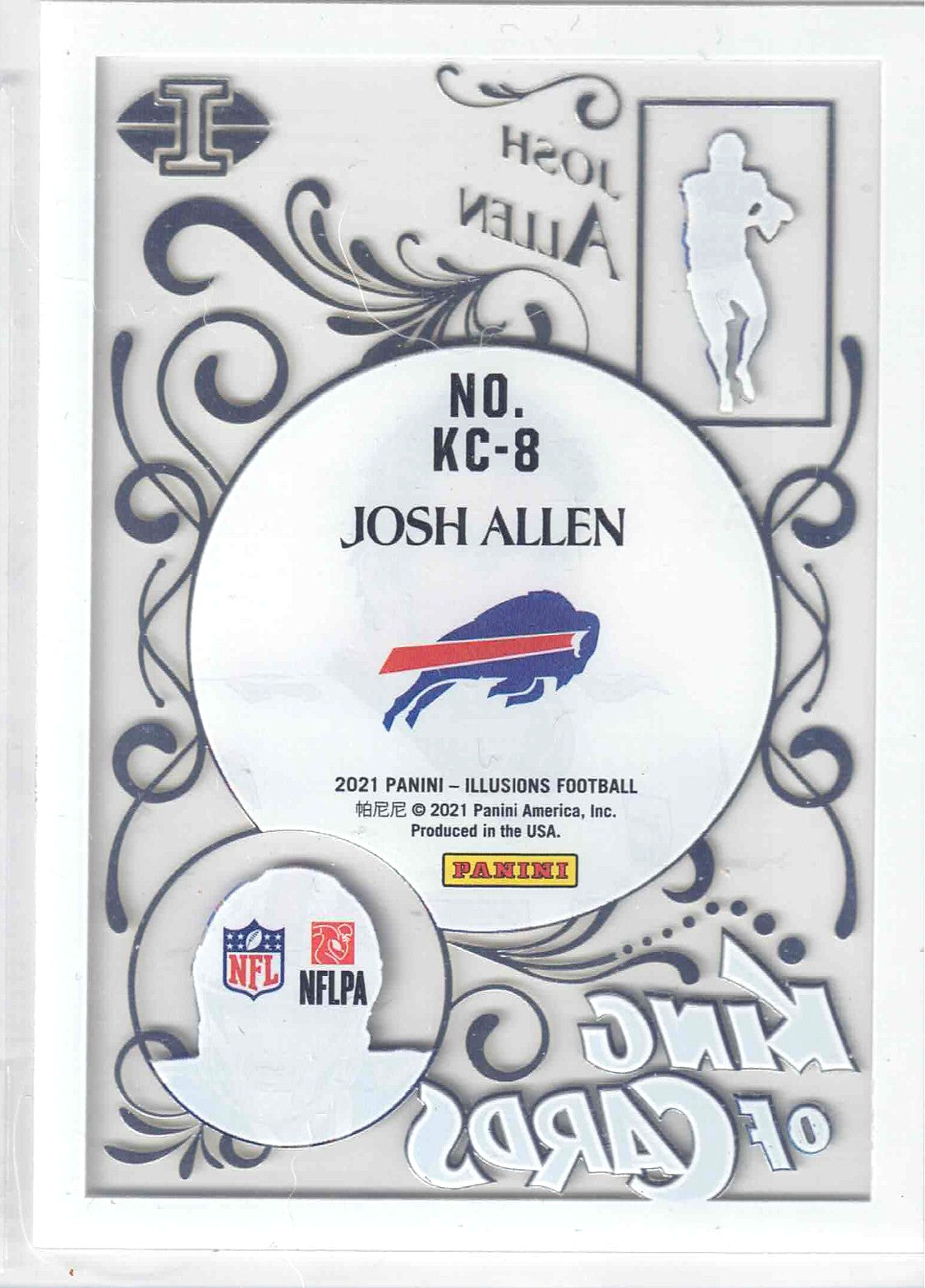 2021 Panini Illusions NFL JOSH ALLEN King of Cards #KC-8 [Base]  Buffalo Bills