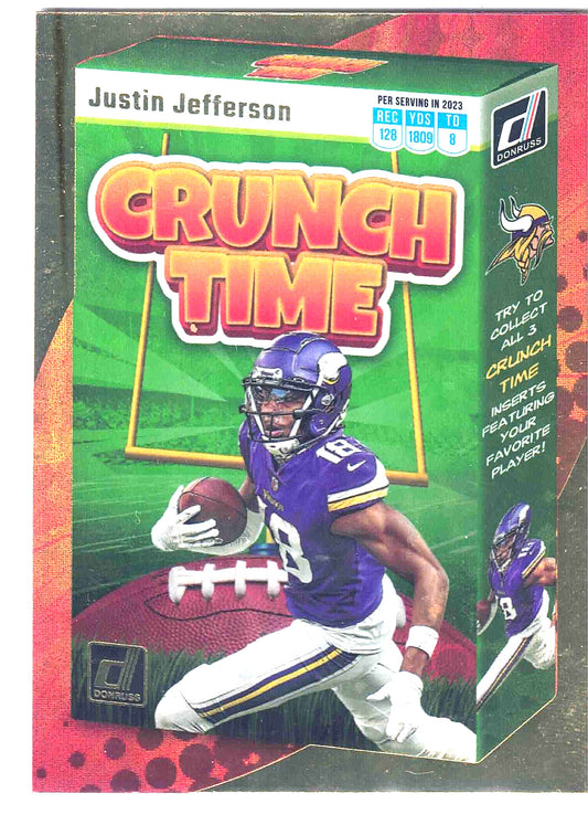2023 Panini  NFL Donruss  JUSTIN JEFFERSON SP #CT-13 [Crunch Time] Minn Vikings