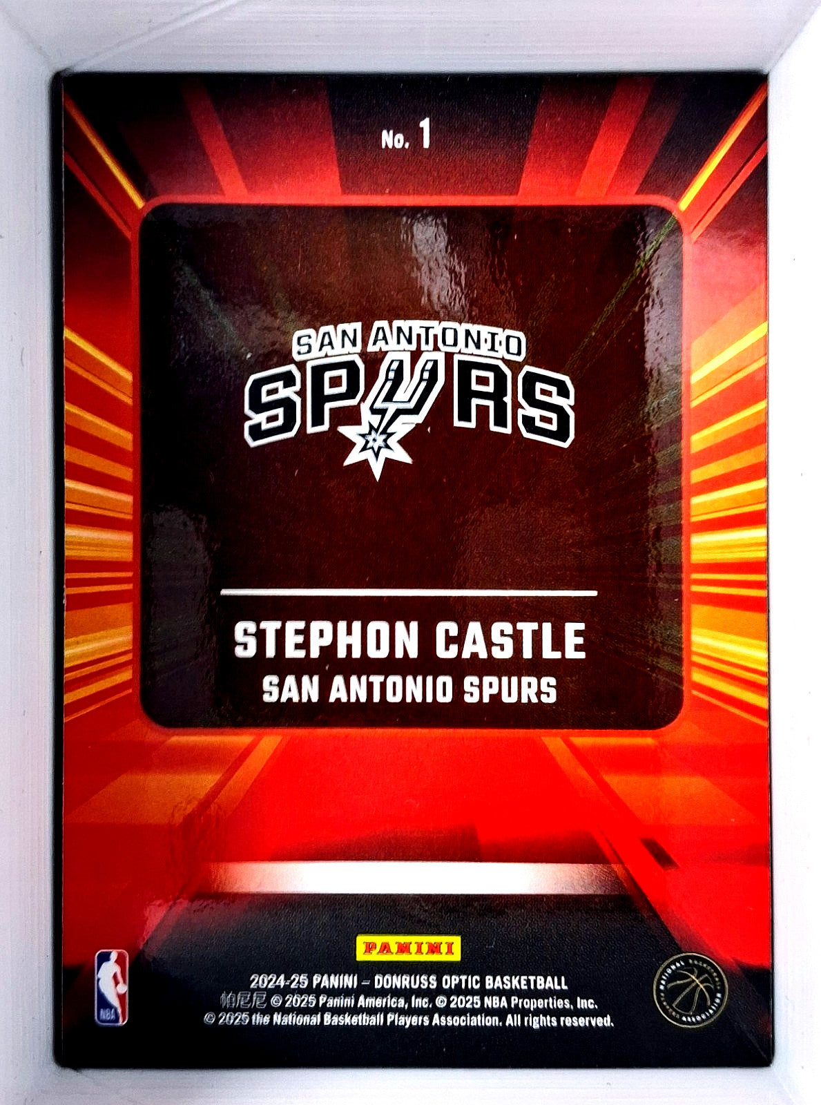 2024-25 Panini Donruss Optic NBA STEPHON CASTLE #1[Express Lane]San Antonio Spur