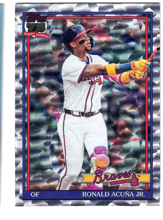 2026 Topps Series 1 RONALD ACUNA JR. #T91-84 [1991 Topps Crackleboard Foil] Cubs