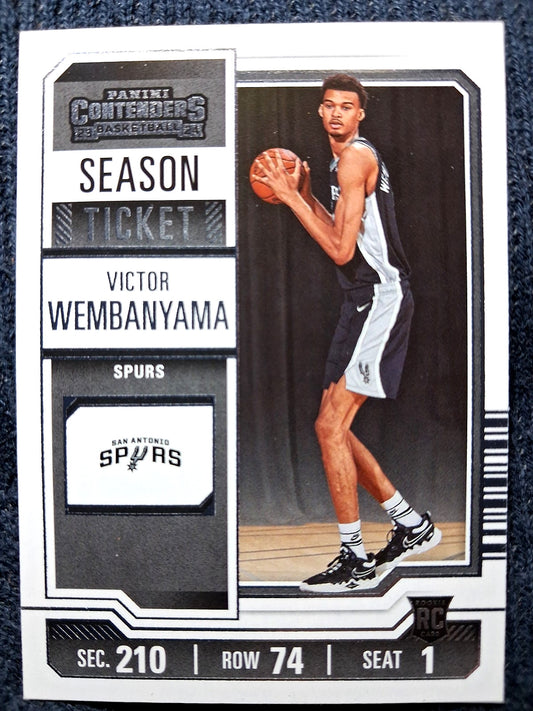 2023-24 Panini Contenders VICTOR WEMBANYAMA #11 [Season Ticket]San Antonio Spurs