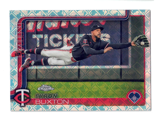 2025 Topps Chrome Baseball #172 BYRON BUXTON [Logofractor] Minnesota Twins