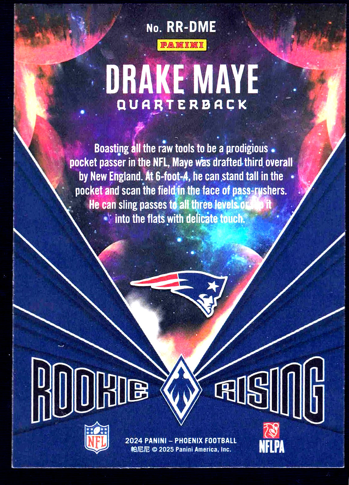 2024 Panini Phoenix NFL Rookie Rising Stars DRAKE MAYE [Stars] #RR-DME Patriots