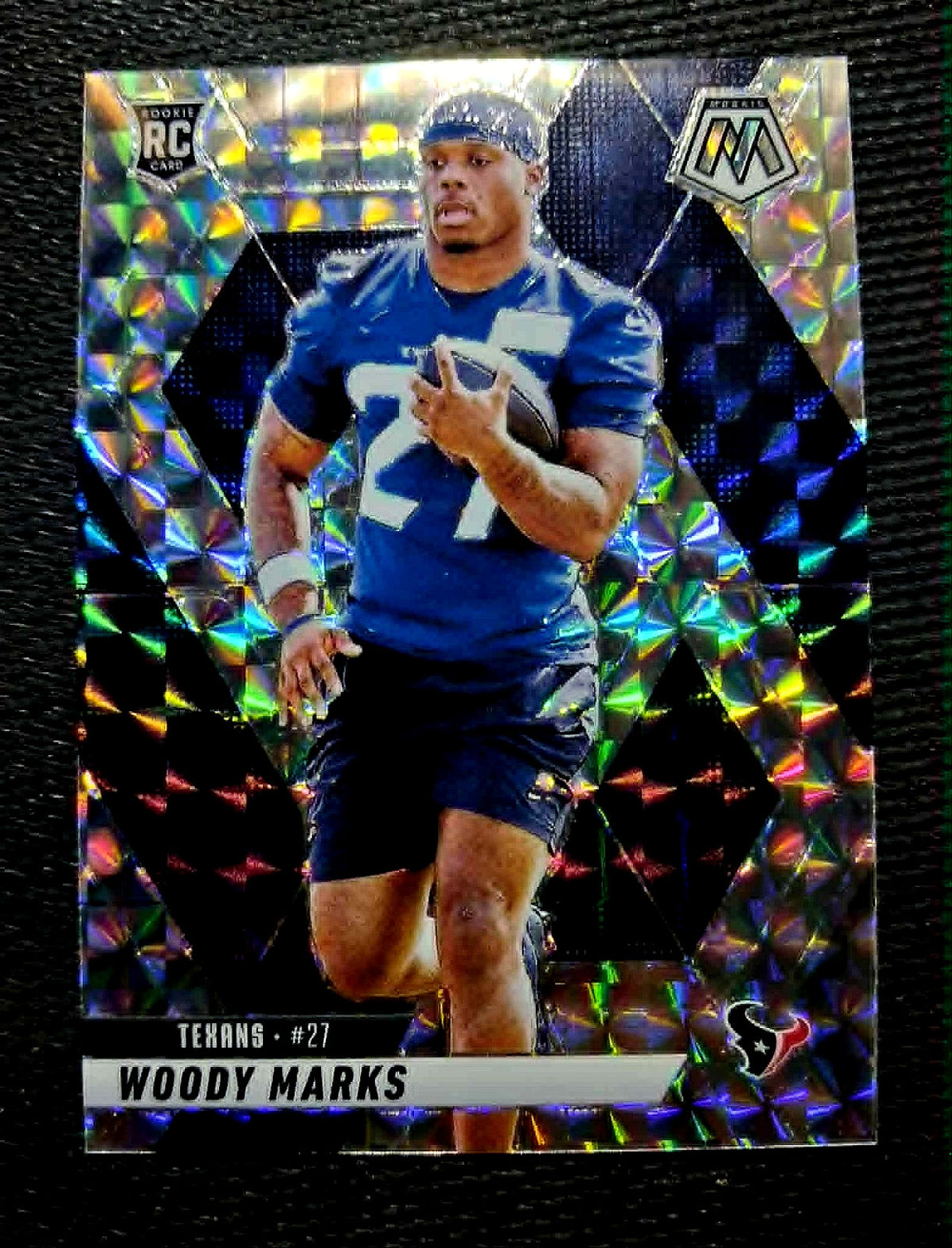 2025 Panini Mosaic NFL  #395 Woody Marks, Texans (RC) Mosaic Silver Prizm Rookie