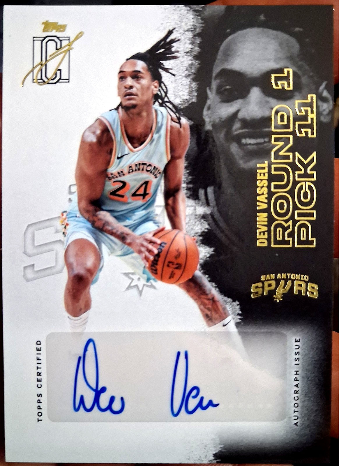 2025-26 Topps Signature Class DEVIN VASSELL #VCA-DV [Round 1 Auto] Veteran Class