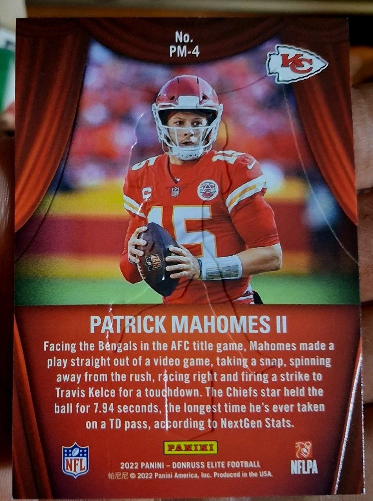 2022 Panini Donruss Elite Football PATRICK MAHOMES II #PM-4 [Playmakers] Chiefs