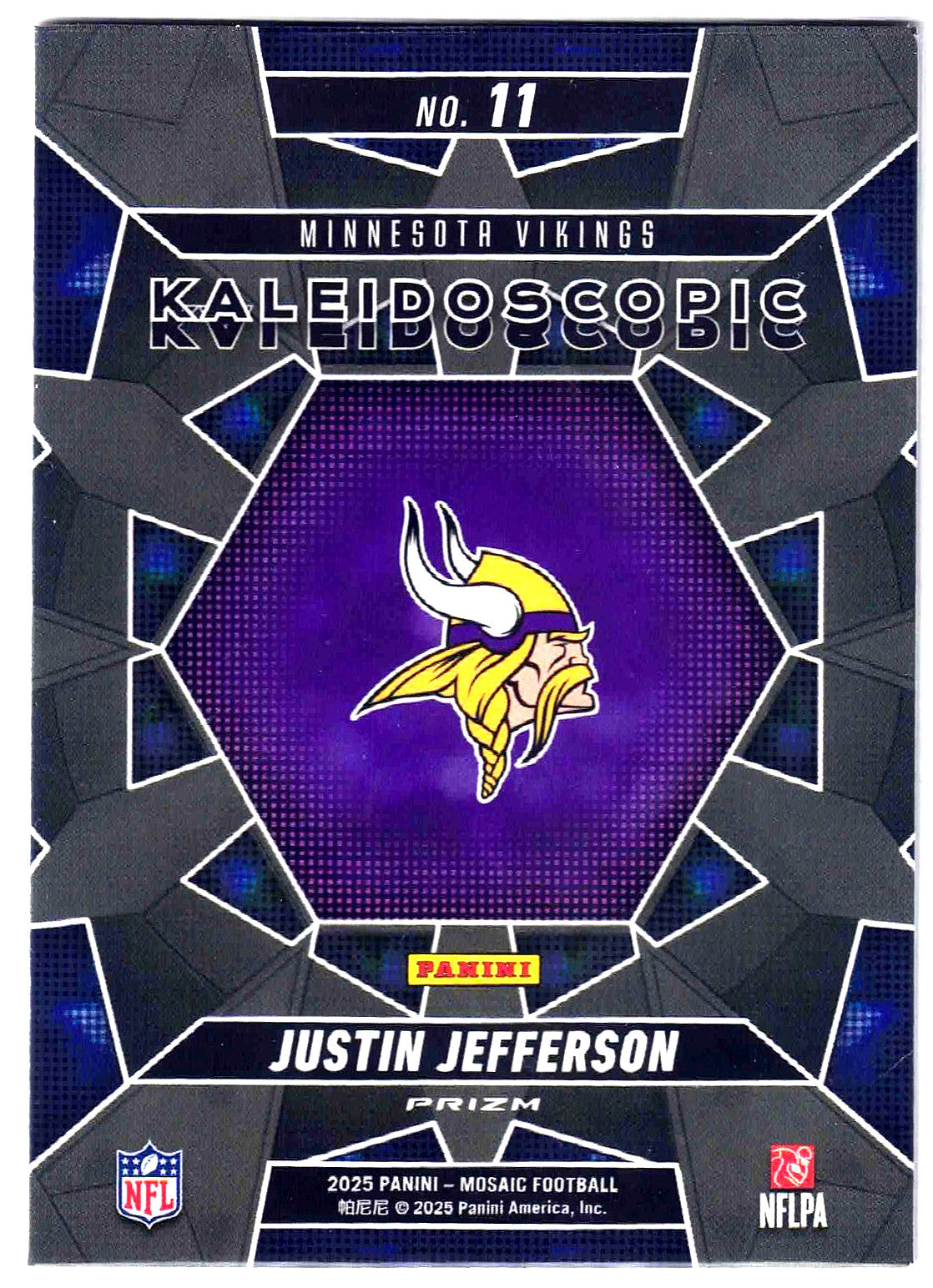 2025 Panini NFL Mosaic JUSTIN JEFFERSON #11 [Kaleidoscopic] Case Hit Rarity