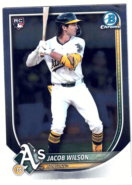 2025 Bowman MLB Chrome JACOB WILSON #1 Mega Box [Rookie  Card] Oakland A's