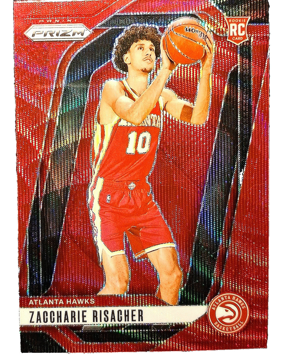 2024-25 Panini Prizm NBA ZACCHARIE RISACHER #265 [Ruby Wave Prizm] Red Badge(RC)