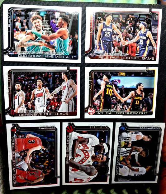 2025-26 Topps Basketball Flagship "Combo Card" 7x Bulk Lot Various - Mint Cond
