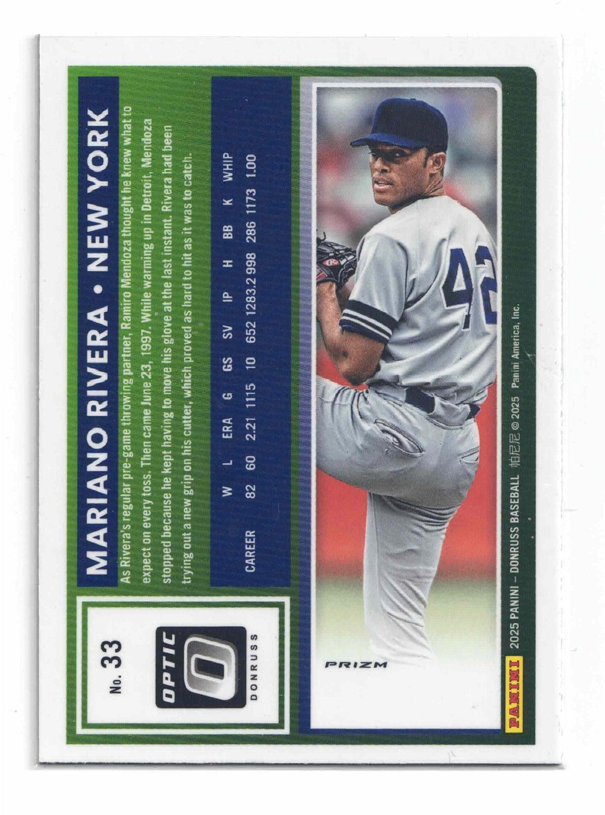2025 Panini Donruss Optic MARIANO RIVERA #33[Optic Black Circles] NY Yankees