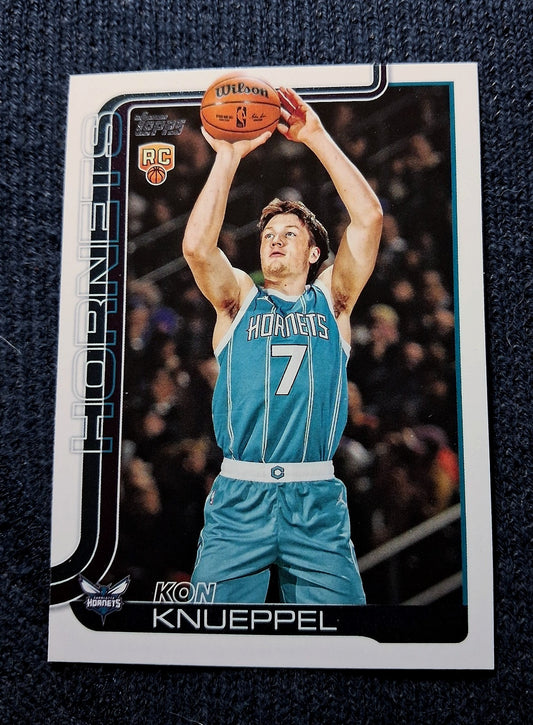 2025-26 Topps Basketball #204 KON KNUEPPEL Rookie Badge Charlotte Hornets